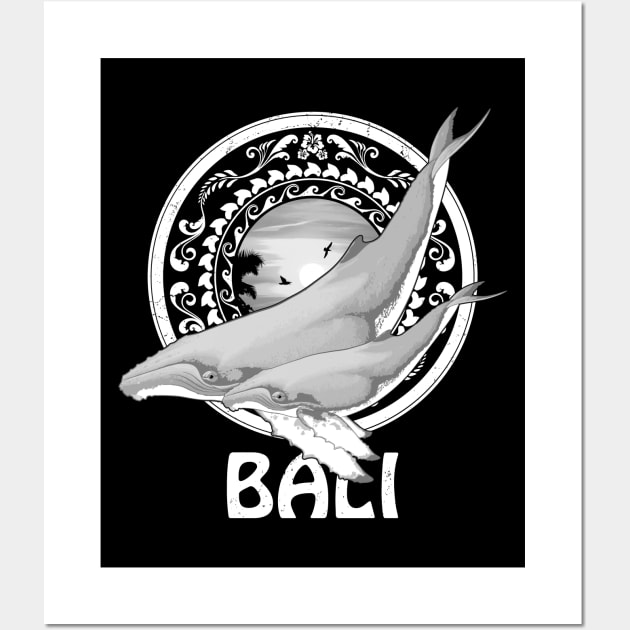 Humpback Whale Bali Indonesia Wall Art by NicGrayTees